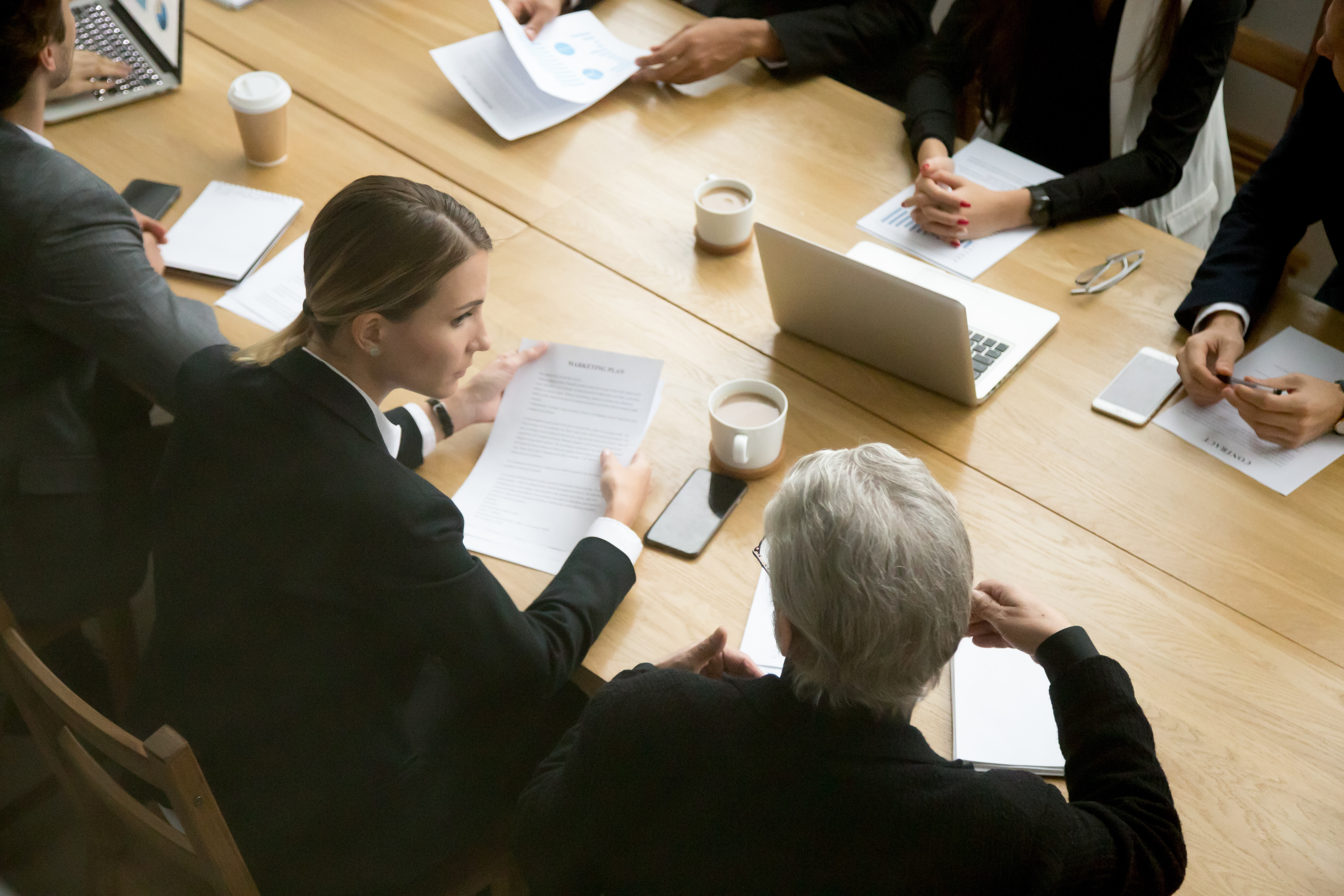 Business professionals in a strategy meeting
